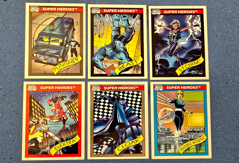 Marvel United States Cards. The cards are from 1990 and are in new condition. 
A rare and 