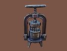 Vintage pencil sharpener made of bronze-tone cast metal - antique Fruit/Grape Press in the Image - 1