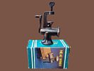Vintage pencil sharpener made of bronze-tone cast metal - Antique Manual meat grinder in the Image - 3