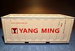 Miniature metal sea container - Chinese shipping company YANG MING. The container opens with a Image - 1