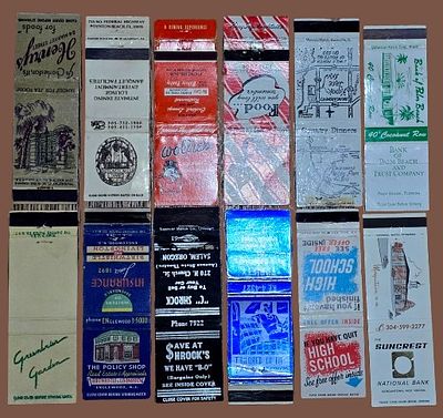 Collection of matchbox packages, United States, 1932-1955