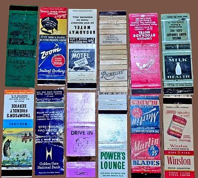 Collection of matchbox packages, United States, 1932-1955