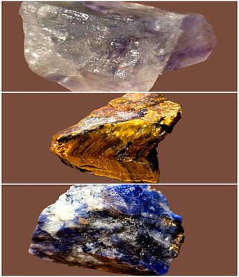 Collection of natural unprocessed gemstones - Country of origin Brazil. Directly from nature. 