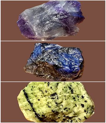 Collection of natural unprocessed gemstones - Country of origin Brazil. Directly from nature. 