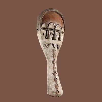 African female mask from the Punu, Gabon. This is a variant of the White Masks of Ogowe and 