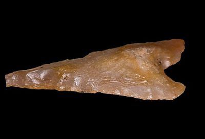 Arrowhead from the Neolithic period, 8,000 to 11,000 years ago. Country of origin - Sahara 