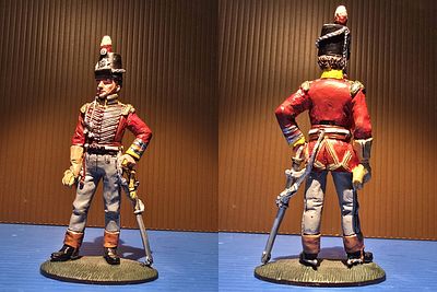 Signed metal statuette from Napoleon Bonaparte's army from 1811, made by Del Prado. A 