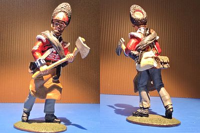 Signed metal statuette from Napoleon Bonaparte's army from 1815, made by Del Prado. A 