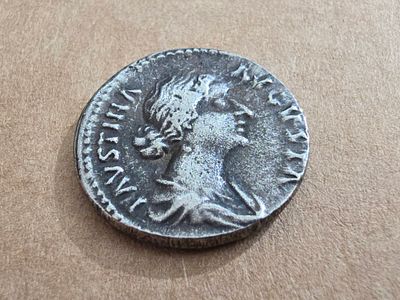 Roman/Greek coin, high quality replica. Diameter 17 mm. 
Unknown authenticity - sold as a 