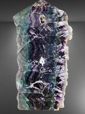 Giant natural fluorite rock, unusual size!. A huge sawn and polished fluorite rock. A work of 