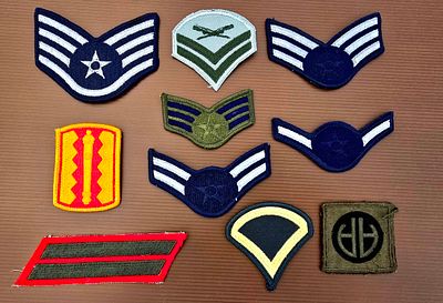 Collection of ranks and patches, US Army - United States. Top quality. 
US Air Force, Marines 