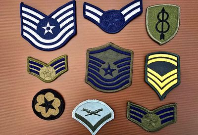 Collection of ranks and patches, US Army - United States. Top quality. 
US Air Force, Marines 