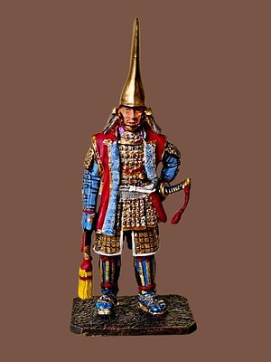 The most prestigious series - metal figurine of a warrior from the Sengoku period (戦国時代) from 