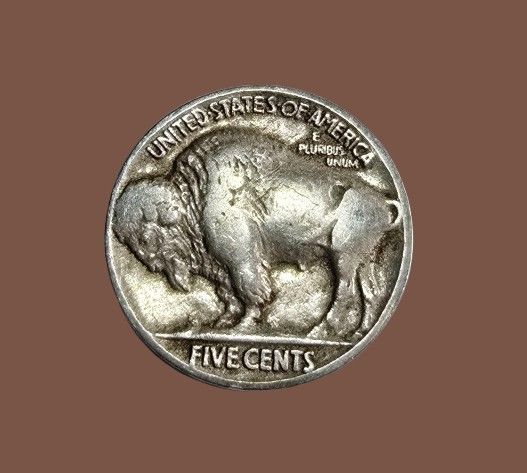 מטבע ניקל באפלו (Buffalo Nickel) משנת 1928, מטבע אספנות אמריקאי שהיה בשימוש בין השנים 1913-1938.