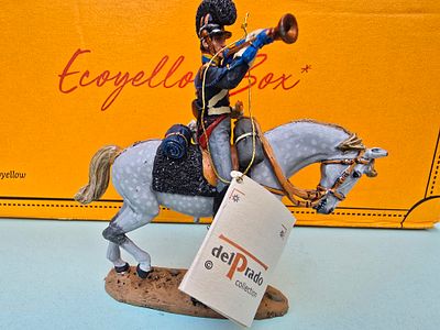 Collectible figurine of a mounted soldier from the "Horsemen of the Napoleonic Wars" series by 