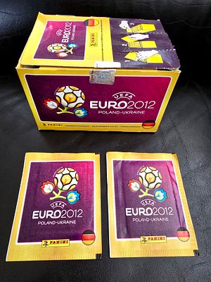 Rare and original - 2 sealed packs of Panini stickers for the European Football Championship 