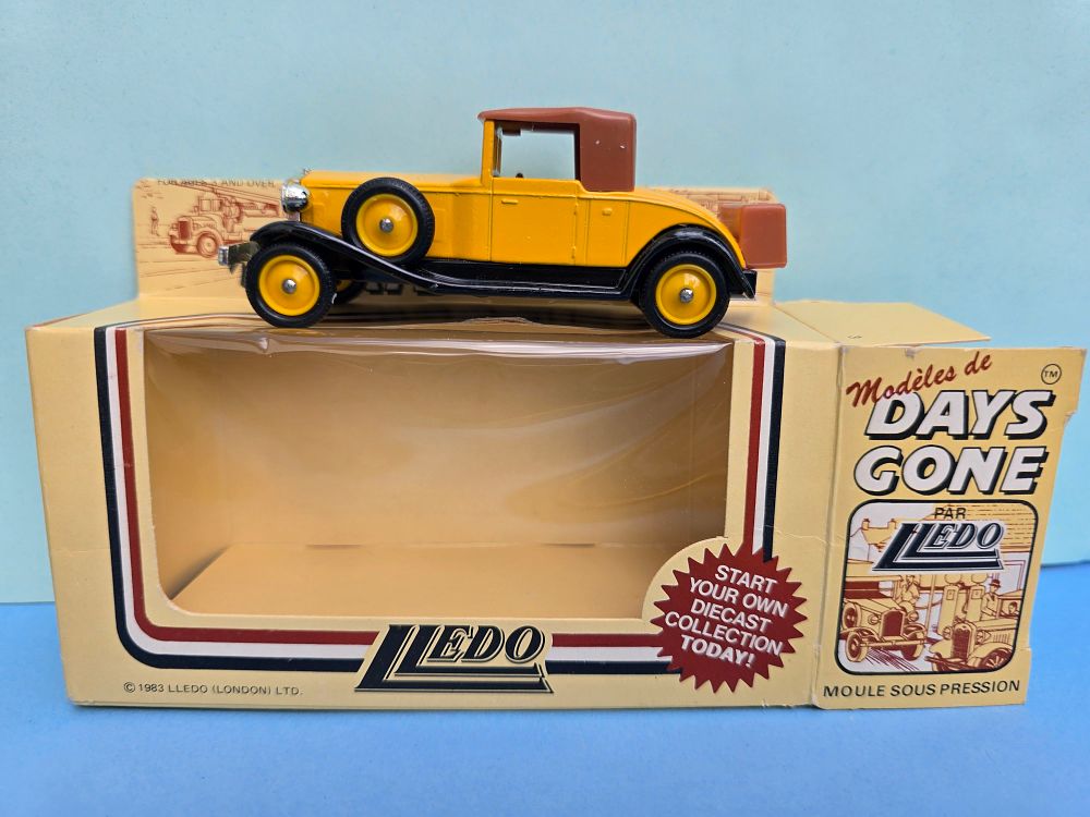 A collectible metal model of the Rolls-Royce Playboy Brewster from the early 1930s. Made in 