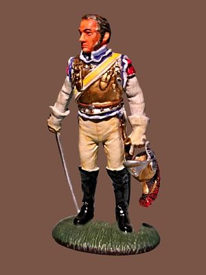 Signed metal figurine from Napoleon Bonaparte's army - Trooper in the 1st French Carabinieri 