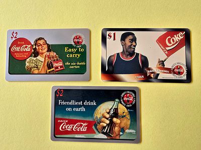 Rare and sought-after vintage Coca-Cola brand calling cards. Includes a calling card of 