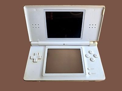 Nintendo DS Lite portable game console. Includes two backlit LCD screens, with the lower screen 