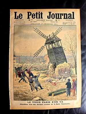 עיתון הצרפתי "Le Petit Parisien" מיום ראשון, 17 בדצמבר 1911 - "פריז הישנה נעלמת" ("LE VIEUX 