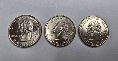 US Quarter Dollar Coins from the "50 States" Series of the United States. In new condition! 
We 