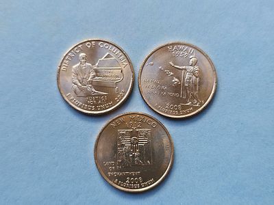 US Quarter Dollar Coins from the "50 States" Series of the United States. In new condition! 
We 