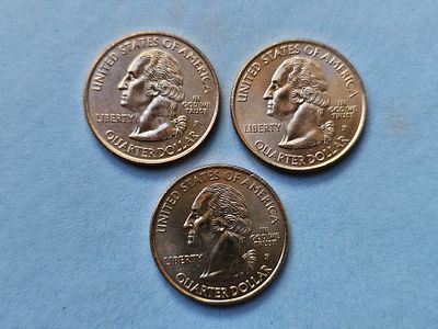 US Quarter Dollar Coins from the "50 States" Series of the United States. In new condition! 
We 