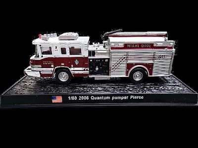 Altaya 1/72 Scale Fire Engine IR08010 Metal Collectible Model Truck representing the Miami-Dade 