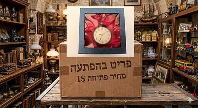 Surprise item - the box has been opened!!!. Antique style pocket watch in unique gift packaging. 
