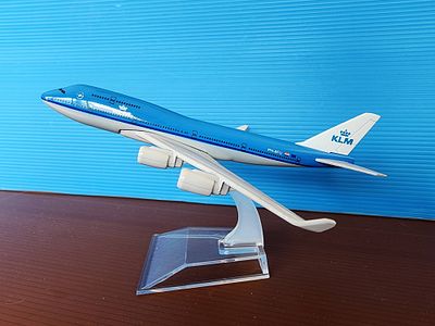 KLM Royal Dutch Airlines Boeing 747-400 metal collectible model airplane. Quality item as new 