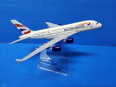 A collectible metal model of the Airbus A380 from British Airways. Quality item as new without 