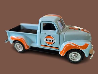 Collectible metal model of a 1950 Chevrolet 3100 truck, . Length 12 cm.