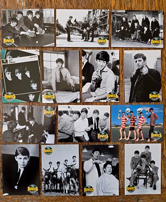 The Beatles - a selection of trading cards from the official series The Beatles Collection 