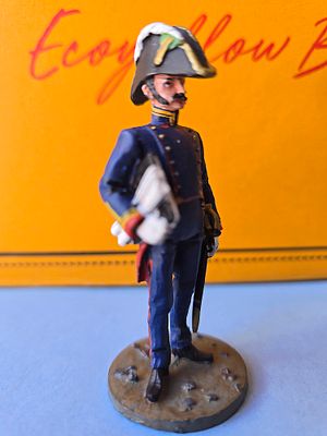 The rare series - a metal statuette of a firefighter engineer from Naples, Italy, from 1806 