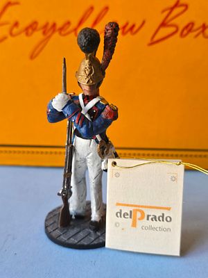 The rare series - a metal statuette of a firefighter from the French National Guard from 1821. 