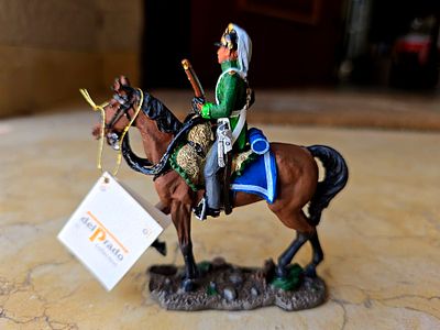 The rare series - a metal figurine of a light cavalry soldier (Chevau-l&eacute;ger) from the Bavarian 