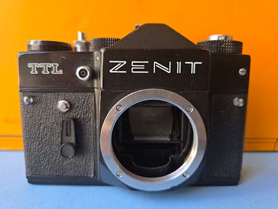 Zenit TTL film camera, a classic Soviet single-lens reflex (SLR) camera produced mainly in the 