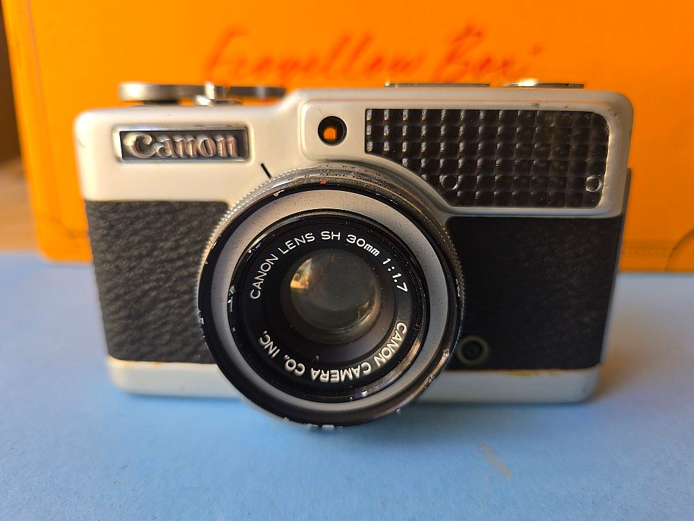 Canon Demi S camera, a compact camera in the "half-frame" format launched in September 1964. 