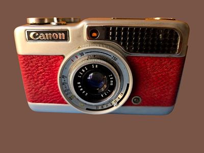 Canon Demi camera, a compact camera in the "half-frame" format launched in September 1964. This 