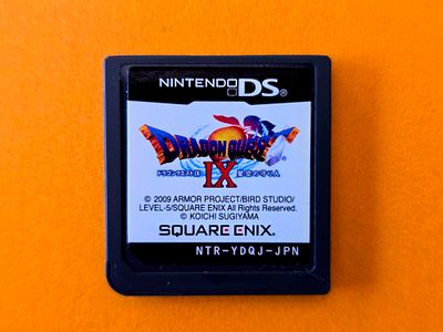 Game cartridge for the Nintendo DS console of the game Dragon Quest IX: Hoshizora no Mamoribito 