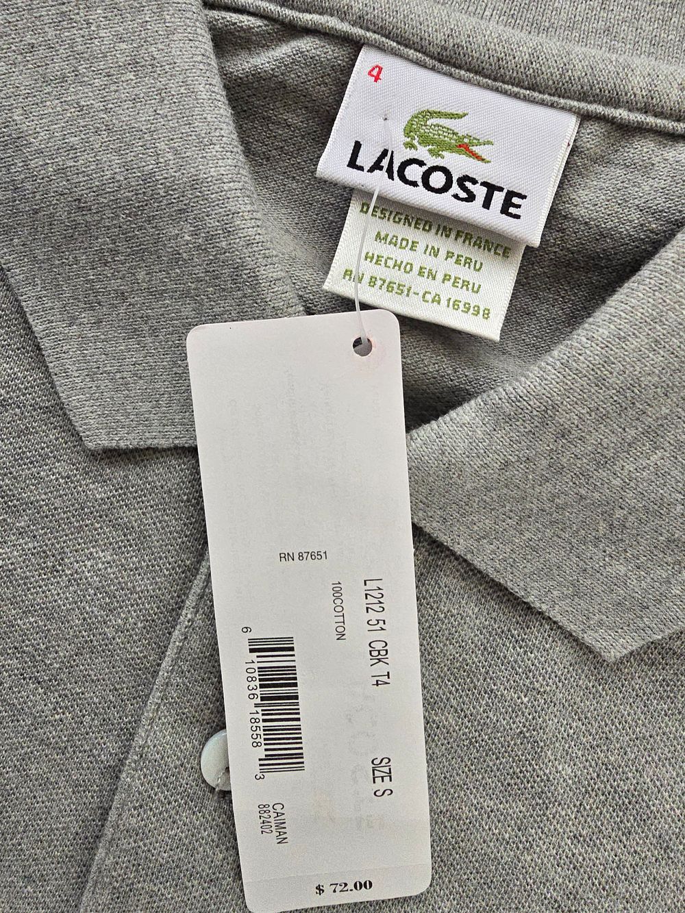 Classic Lacoste polo shirt in a regular fit (Classic Fit), made of 100% piqu&eacute; cotton, in gray 