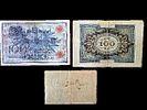 A collection of historical German banknotes from the Weimar Republic and the German Empire. Year Image - 1