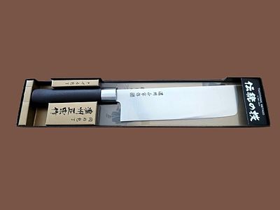 Professional Japanese knife - Nakiri, a new traditional Japanese knife in the original packaging. 