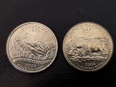 US Quarter Dollar Coins from the "50 States" Series of the United States. In new condition! 
We 
