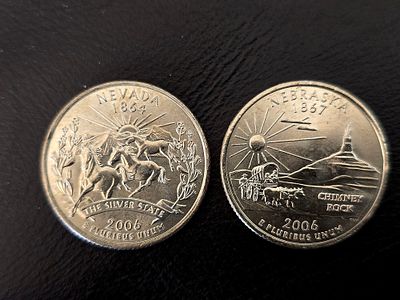 US Quarter Dollar Coins from the "50 States" Series of the United States. In new condition! 
We 