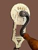 An antique, hand-operated cast metal food grater (also known as a grinder or almond and cheese Image - 2