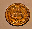 American "Indian Head Cent" coin from 1906. The coin depicts the image of "Liberty" wearing a Image - 1