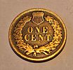 American "Indian Head Cent" coin from 1906. The coin depicts the image of "Liberty" wearing a Image - 1