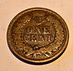 American "Indian Head Cent" coin from 1906. The coin depicts the image of "Liberty" wearing a Image - 1